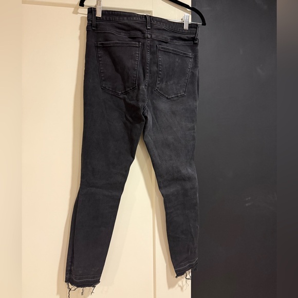 Abercrombie Simone High Rise Ankle Jean Button Fly Black Size 31 - Picture 2 of 3